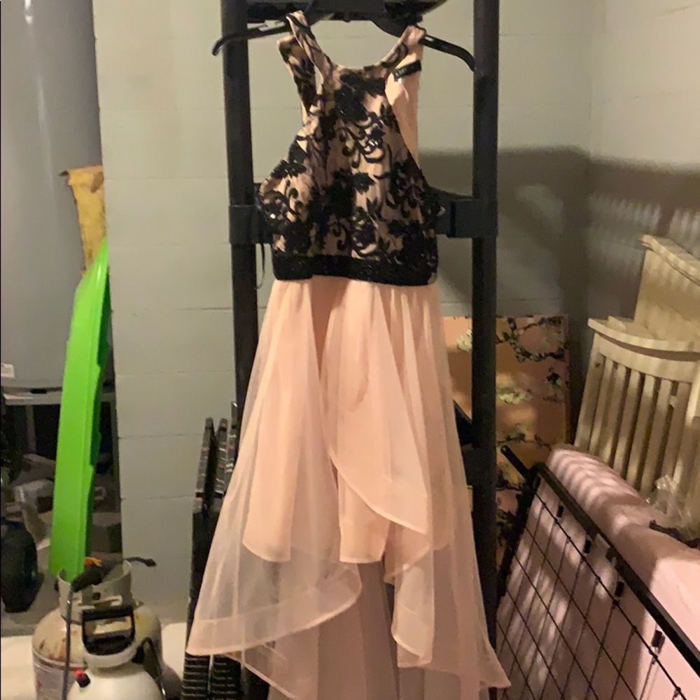 my homecoming dress!! black and pink.